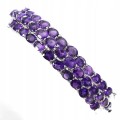 Silberarmband elegante natürliche Amethyste