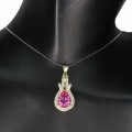 Zarte Halskette aus 925er natürlichem rosa Topas