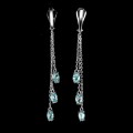 Wunderschöne Ohrringe aus 925er Silber mit blauen Zirkonen 3