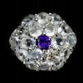 925 Ring Größe 16 Amethyst Saphir Aquamarin
