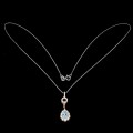 Zarte elegante Halskette aus 925er Swiss Blue Topas