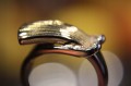 Goldring mit Diamanten Größe 14