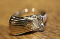 Goldring mit Diamanten Größe 14