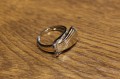 Goldring mit Diamanten Größe 14