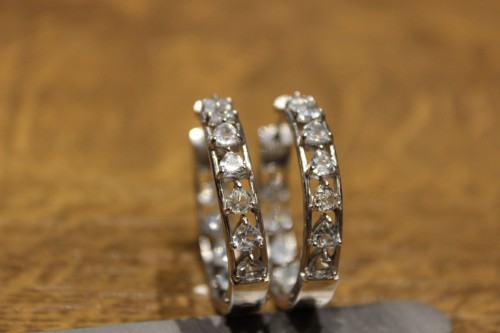 925 Silberohrringe natürliche Aquamarin Kreise 3