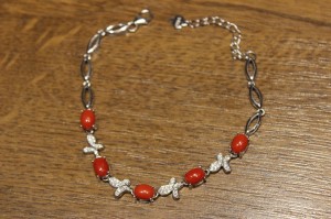 Armband Natur Korallen Zirkonia 925 Silber 3