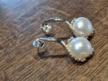 Silver earrings with natural beautiful pearls1 925