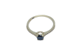 Ring schwarzer Diamant 0,6 ct Silber 925 Größe 17