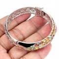 Silver bracelet with natural sapphires 925 Songea