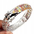 Silver bracelet with natural sapphires 925 Songea