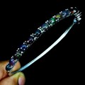 Silberarmband (925) Opal Schwarz Natur 2