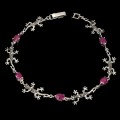 Armband Markasit Rubin Silber 925 Chamäleon
