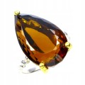 Ring 925 Cognac AAA Quarz 17.8ct Größe 15
