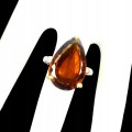 Ring 925 Cognac AAA Quarz 15.7ct Größe 14