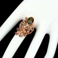 Silber-Amolit-Ring Diopsid-Saphir  15,5