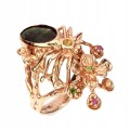 Silber-Amolit-Ring Diopsid-Saphir  15,5