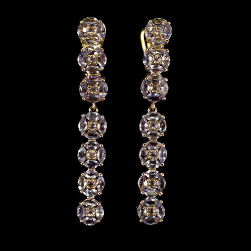 925er Silber natürliche Tansanit Ohrringe 2