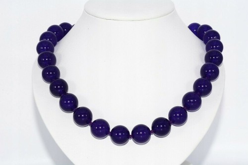 Chalcedon Halskette aus 14 Karat Gold 295,50 ct