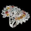 Silber Aquamarin Ring 925 17 Saphire