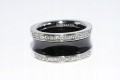Ring Diamanten 0.16cts 925 r.16 Emaille
