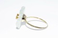 14K Goldring mit natürlichem Saphir quarz 12