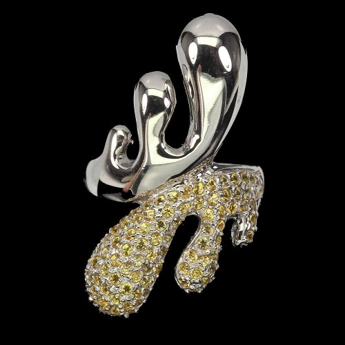 Ring nat. 925er Silber Songea 18,5 Saphire