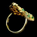 Ring natürliche Smaragde Zirkonia 925 Größe 14,5