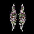 Ohrringe aus 925er Silber mit natürlichen Diopsid Granaten