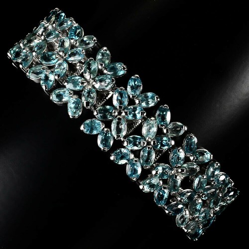 925-zertifiziertes natürliches Zirkonen Armband