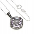 Halskette aus 925 Silber mit natürlichen Amethysten Zirkonia