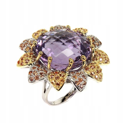 Amethyst Ring 25,15 ct Silber 925 Größe 12