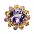 Amethyst Ring 25,15 ct Silber 925 Größe 12