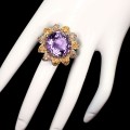 Amethyst Ring 25,15 ct Silber 925 Größe 12