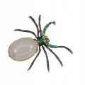 Silberbrosche Rosenquarz Aventurin Saphire