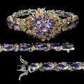 925 zertifiziertes Saphir Amethyst Armband