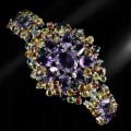 925 zertifiziertes Saphir Amethyst Armband