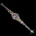 925 zertifiziertes Saphir Amethyst Armband