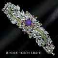 925 Sterling Silber Aquamarin Opal Granat Armband