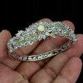 925 Sterling Silber Aquamarin Opal Granat Armband