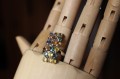 Ring Songea padparaja grüne Saphire Größe 17