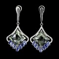 925 Silber Ohrringe mit natürlichen Amethysten Zirkonia 9
