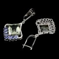 925 Silber Ohrringe mit natürlichen Amethysten Zirkonia 9