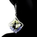 925 Silber Ohrringe mit natürlichen Amethysten Zirkonia 9