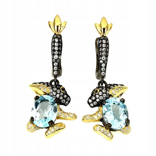 Silberohrringe 925 Naturtopas Zirkonia 3