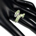 Diopsid Silberring Größe 17 925 natur