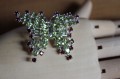 Schmetterling Brosche Peridot (Olivin) Granat 925