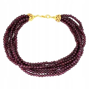 Armband aus 925er Silber mit natürlichen Granaten und Rubinen