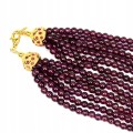 Armband aus 925er Silber mit natürlichen Granaten und Rubinen