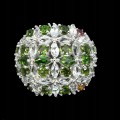 Diopsid Ring Natur Silber 925 Größe 16