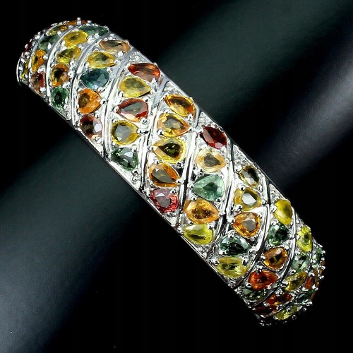 Silberarmband Songea Saphire zertifiziert